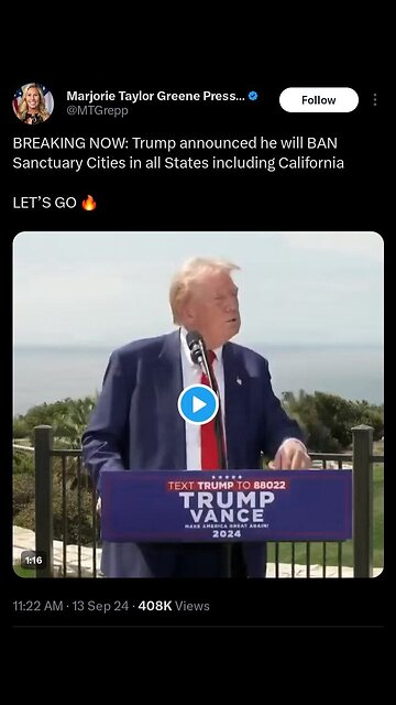 Captioned - Trump will ban sanctuary cities in all states
