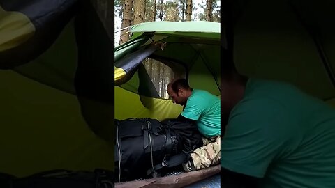 packing the Snugpak 100 litre bergen in the cloudpeak 2 tent. wildcamping