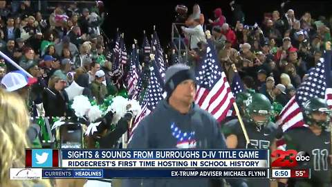 Sights/sounds from the first section title game at Burroughs High School