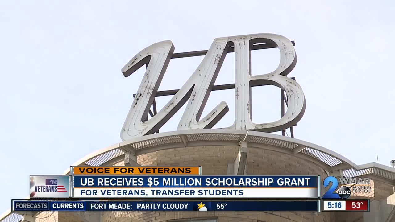 University of Baltimore receives $5 million scholarship grant for veterans, transfer students