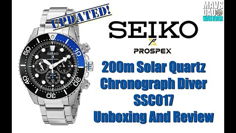 Batman! | Seiko Prospex 200m Solar Quartz Chronograph Diver SSC017 Unbox & Review