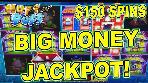 $150 HUFF N PUFF SPINS! ✷ PLAYING CRAZY HIGH LIMIT SLOTS IN LAS VEGAS!!!