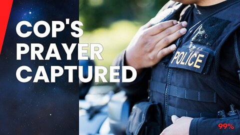 Woman Snaps Photo of Fiancé Cop in Heartfelt Prayer Before Duty