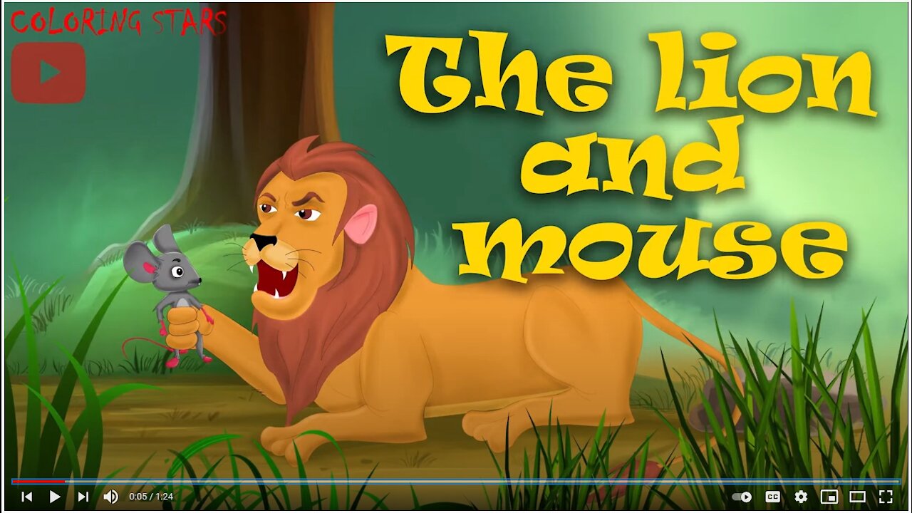 The Lion And The Mouse | Moral Stories For Kids | Animation | Coloring Stars