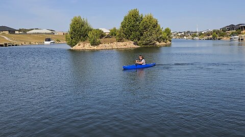 Callum canoeing in the Lagoon