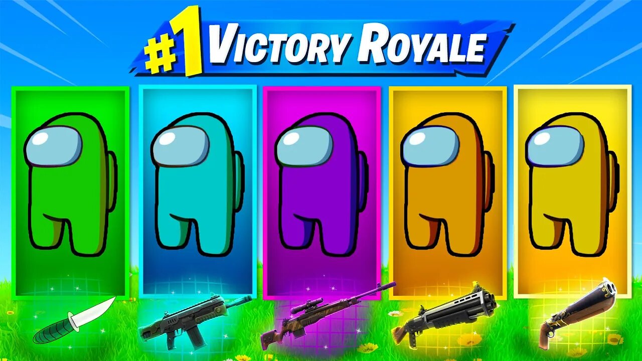 The RANDOM Among Us Challenge.. (Fortnite)