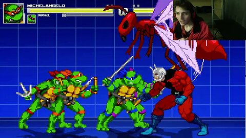 Teenage Mutant Ninja Turtles Characters (Leonardo And Raphael) VS Ant-Man In An Epic Battle In MUGEN