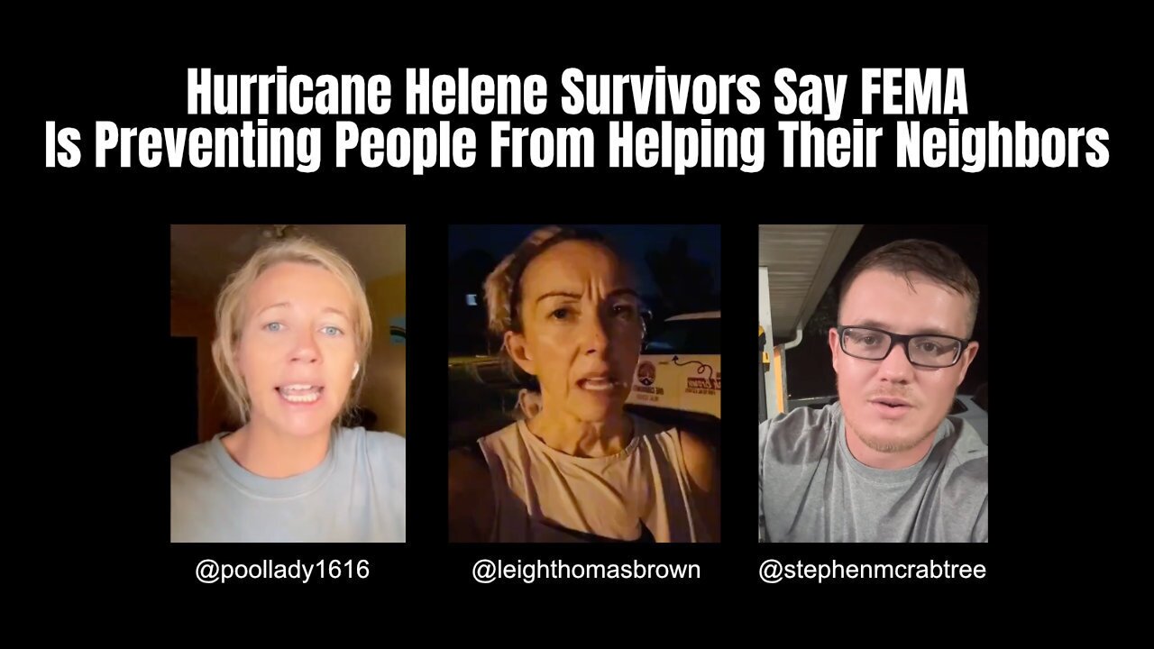 Hurricane Helene Survivors Say FEMA Is Preventing People From Helping Their Neighbors