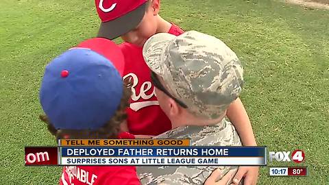 Deployed father returns home