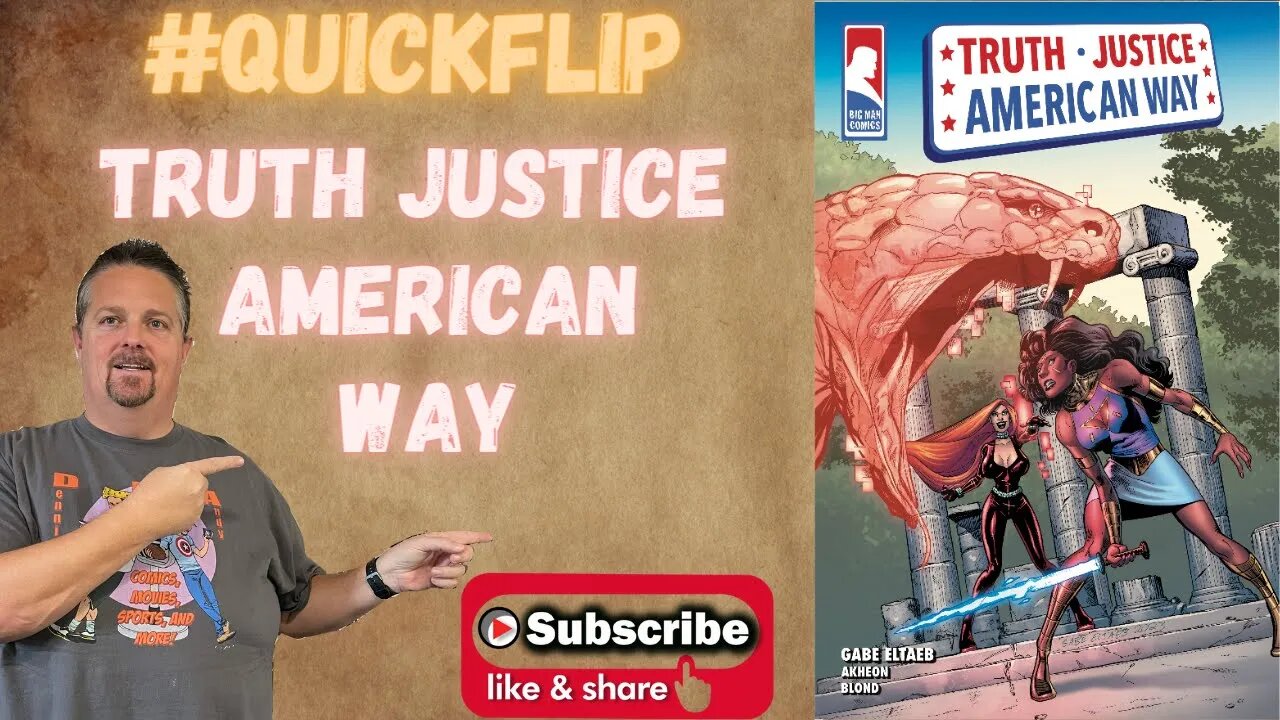 TRUTH JUSTICE AMERICAN WAY, BIG MAN COMICS #QuickFlip Comic Review GABE ELTAEB #shorts