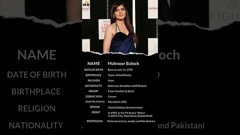 Mahnoor Baloch | Mahnoor Baloch 🔥 mini biography #viral #biography #shorts