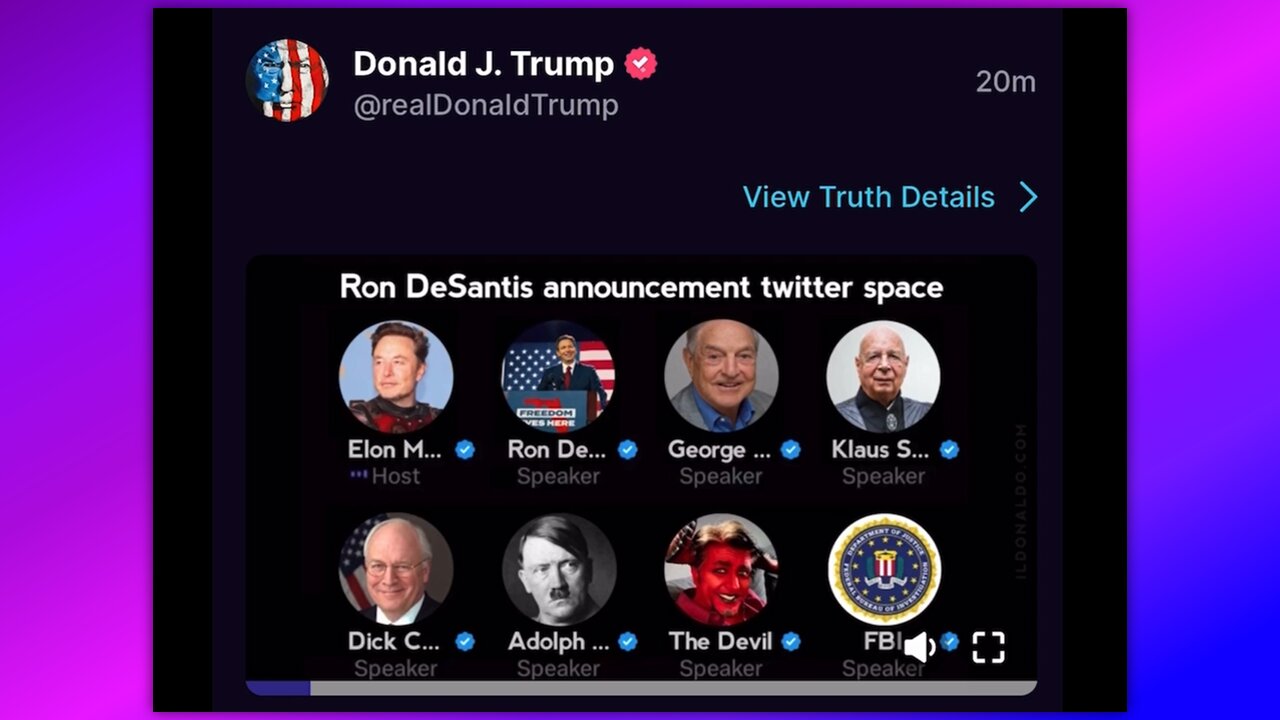 TRUMP - THE KING TRUTH POST 05-24-23 - TWITTER SPACE WITH ELON & DESANCTUS