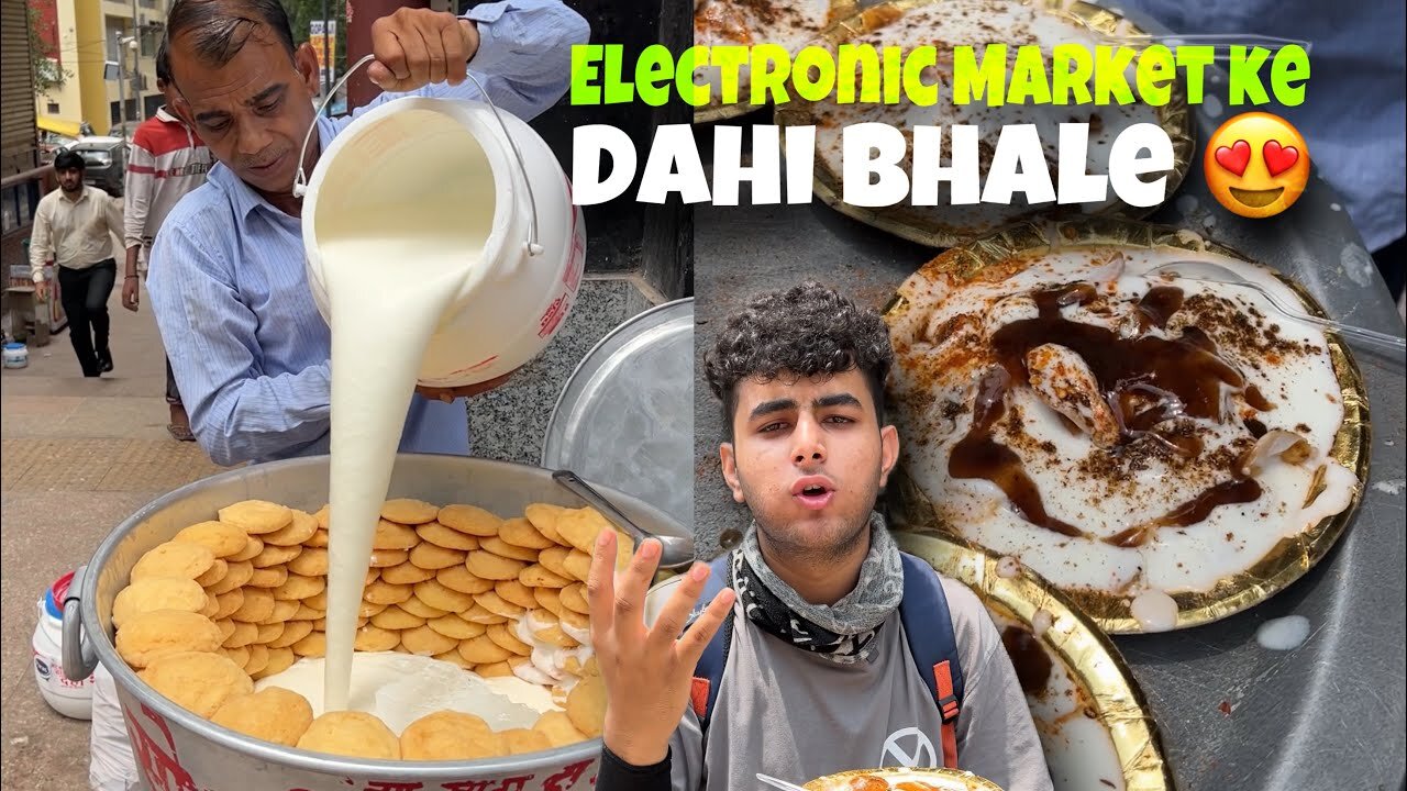 Delhi Electronic Market ke Mushoor Dahi Bhale for Rs 40/- 😋 #streetfood #delhistreetfood