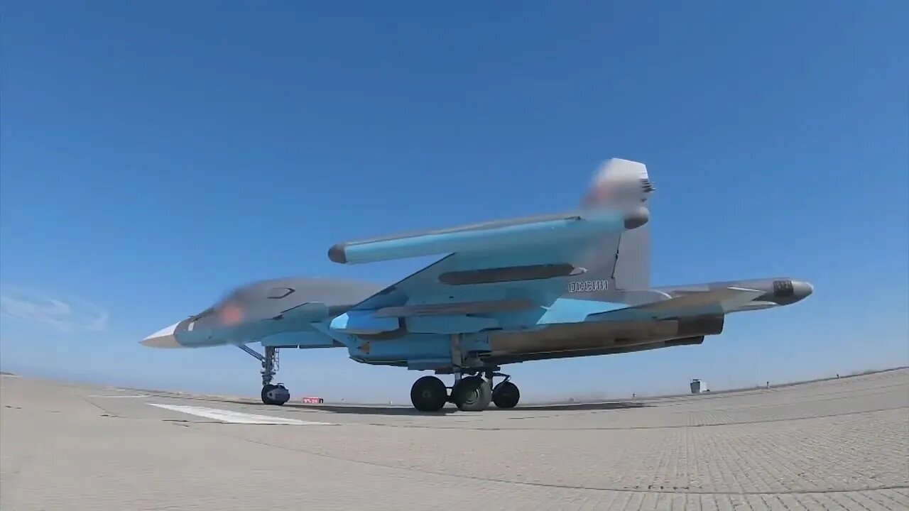 Russians Su 34 and Bm-21 grad firing at Ukraine forces