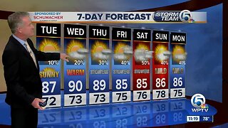 Latest Weather Forecast 11 p.m. Monday