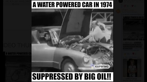 A WATER POWERED CAR IN 1974 — SUPPRESSED BY BIG OIL GLOBALISTS