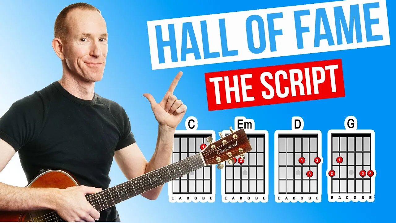 Hall Of Fame ★ The Script ★ Acoustic Guitar Lesson [with PDF]