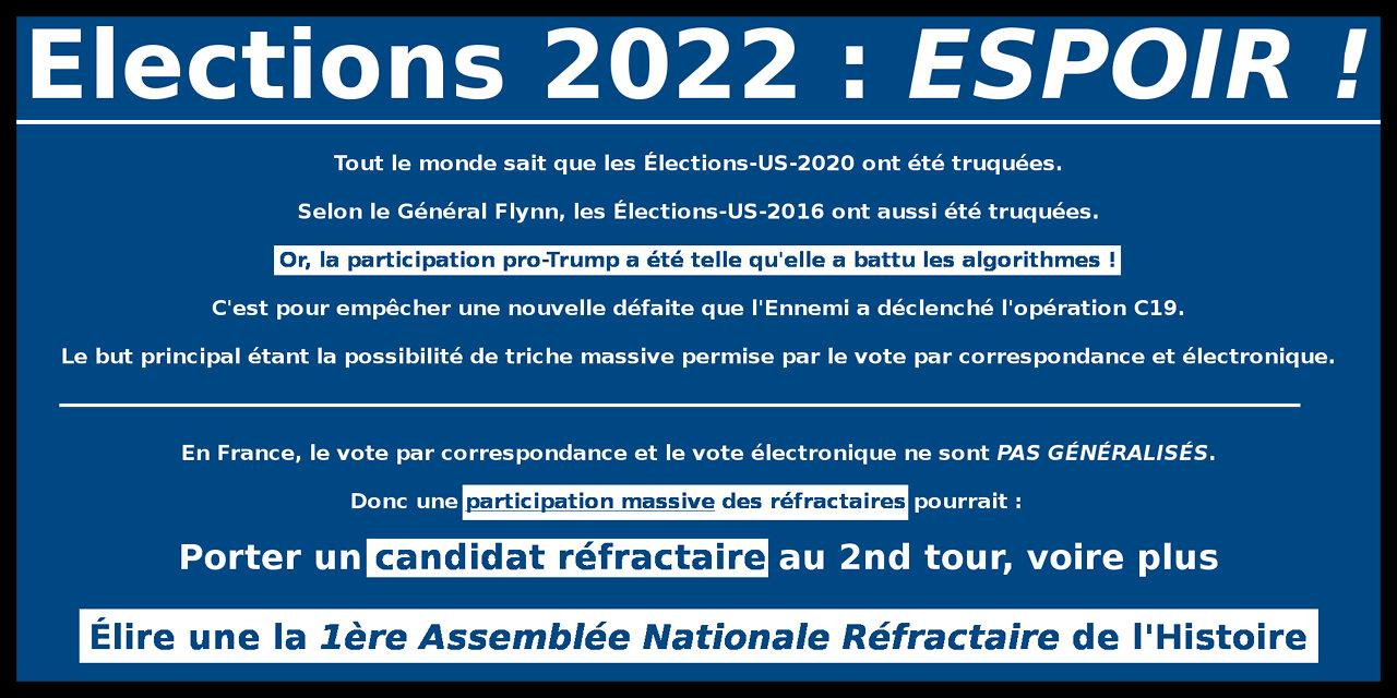 Elections 2022 : espoir !