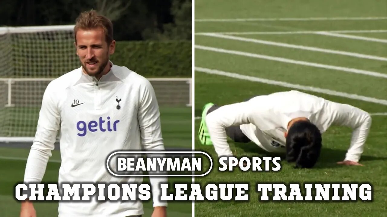 Sonny does pushups as Tottenham train ahead of Eintracht Frankfurt Champions League clash