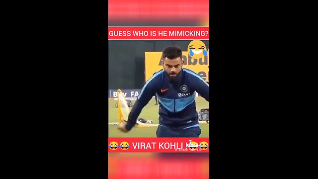 #virat kohli# 🤣🤣🤣! I guess who is she mimicking ?| cricket funny video #short#