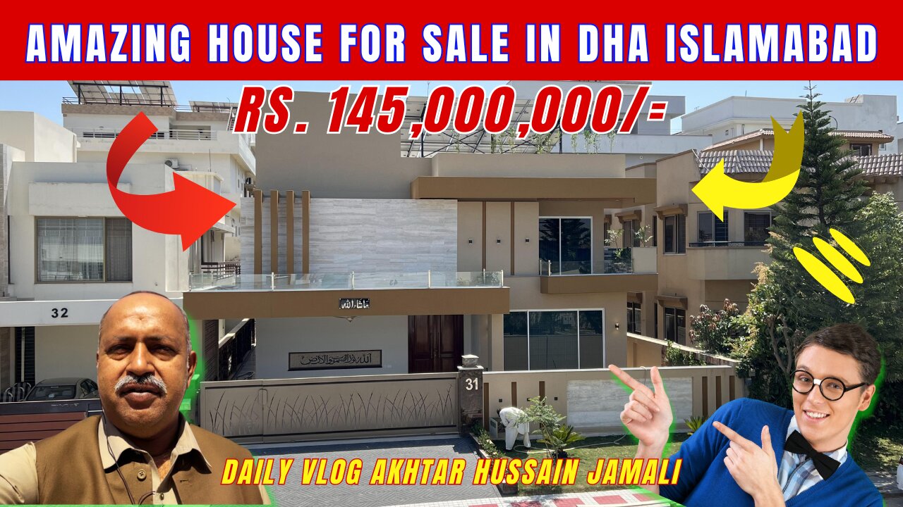 Double Unit 1 Kanal Amazing House For Sale in DHA Islamabad || Daily Vlog by Akhtar Jamali