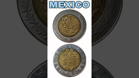 Mexico 5 pesos 2015.#shorts #coinnotesz