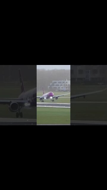 💨 Wind pushes Airbus on landing