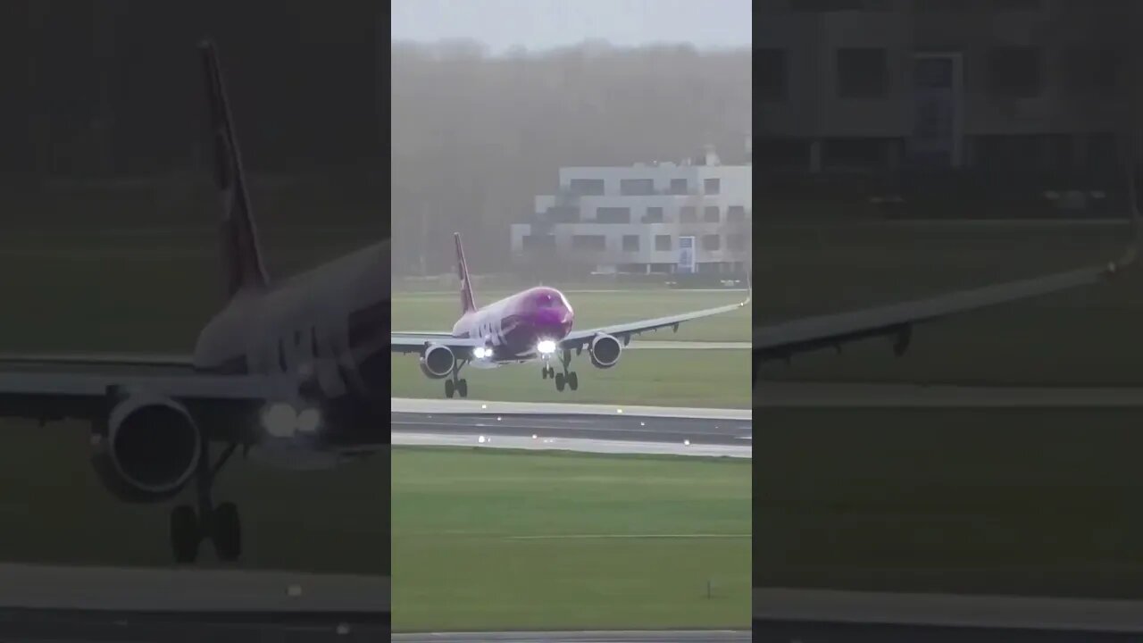 💨 Wind pushes Airbus on landing