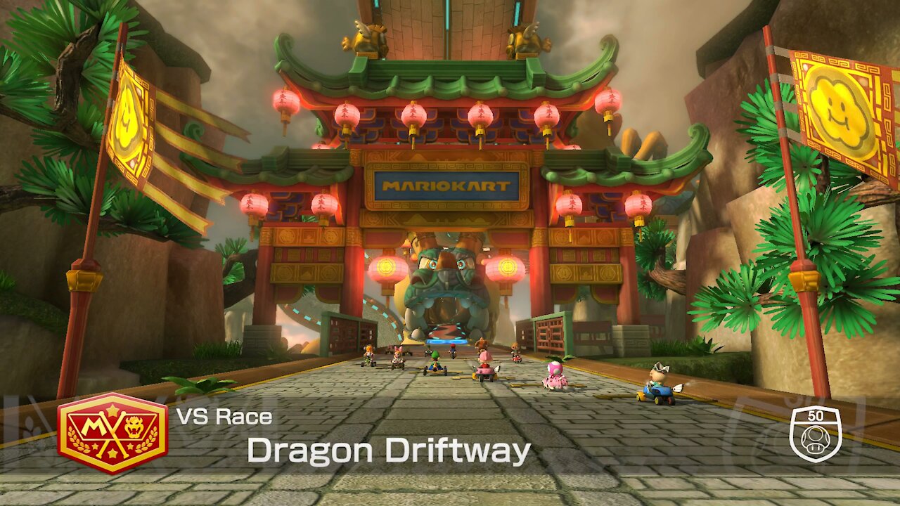 Mario Kart 8 Deluxe - 50cc (Hard CPU) - Dragon Driftway