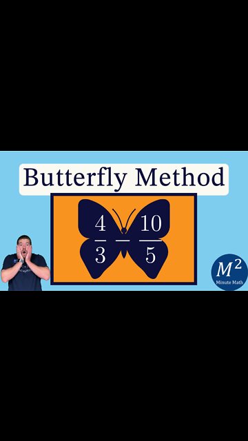 The Butterfly Method for Subtracting Fractions | 4/3 - 10/5 | Minute Math Tricks - Part 102 #shorts