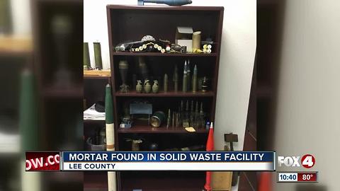 Mortar Found in Lee County Business