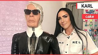 Baker creates a LIFE-SIZED Karl Lagerfeld cake