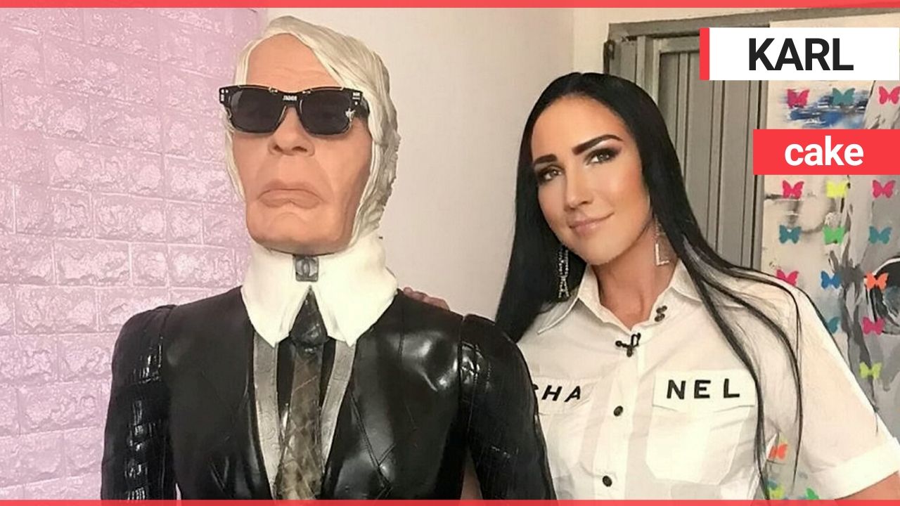 Baker creates a LIFE-SIZED Karl Lagerfeld cake