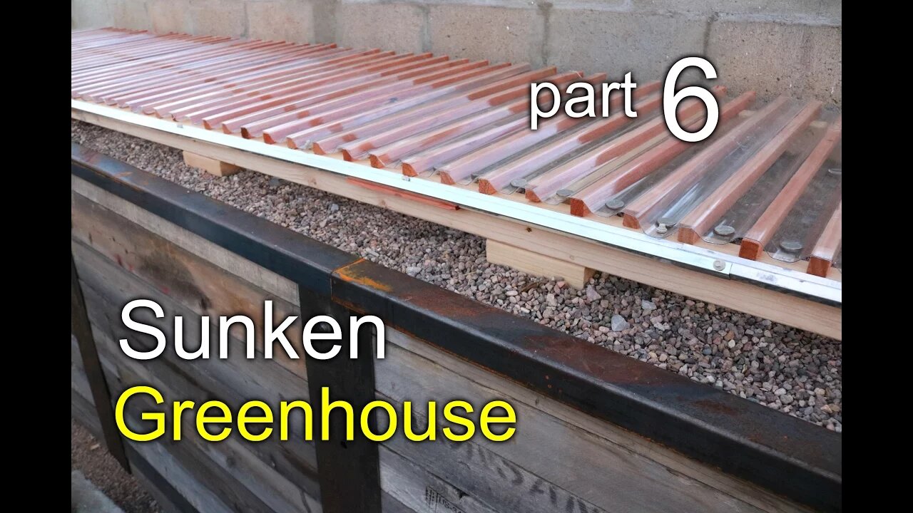 Sunken Greenhouse Part 6- Watering Shelves