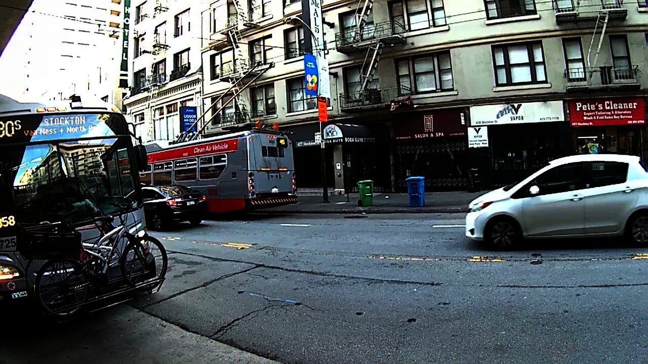 San Francisco Electric bus Automatic Electric Wire Disconnection