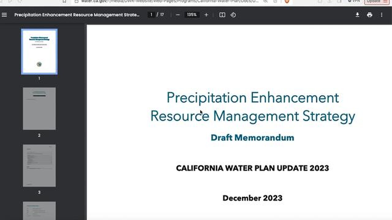 California Cloud Seeding: Precipitation Enhancement Resource Management strategy