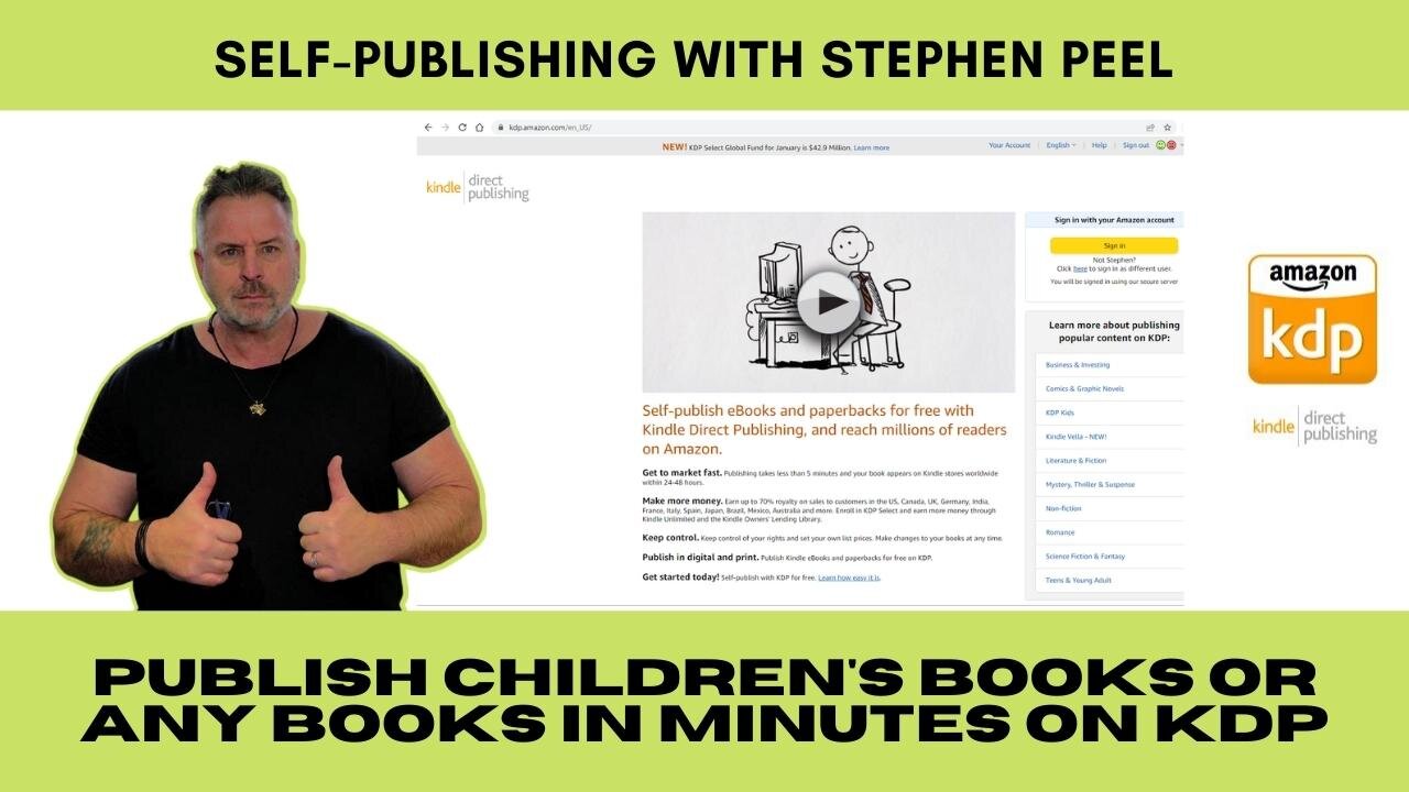 Upload your children's book or virtually any book to Amazon KDP in minutes!