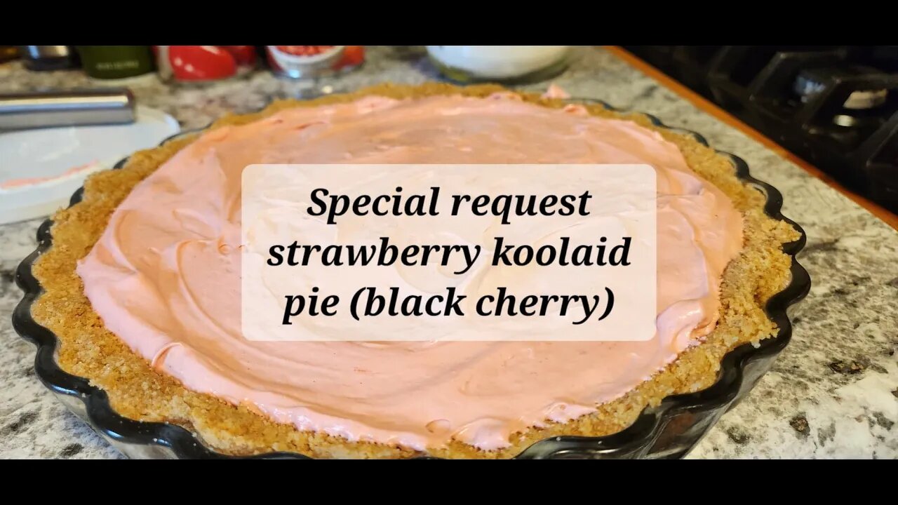 Special request strawberry kool-aid pie (black cherry) #koolaid #pie