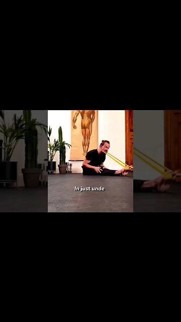 Exercise strap slaps guy's neck