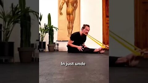 Exercise strap slaps guy's neck
