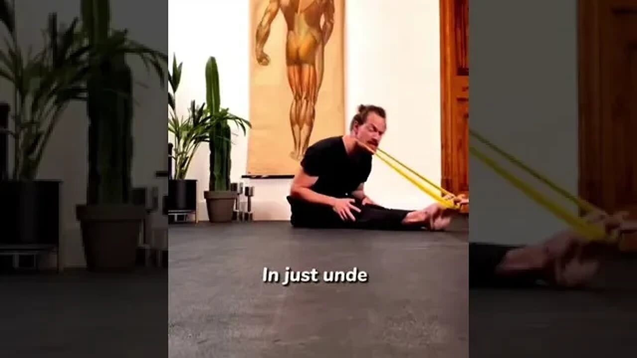 Exercise strap slaps guy's neck