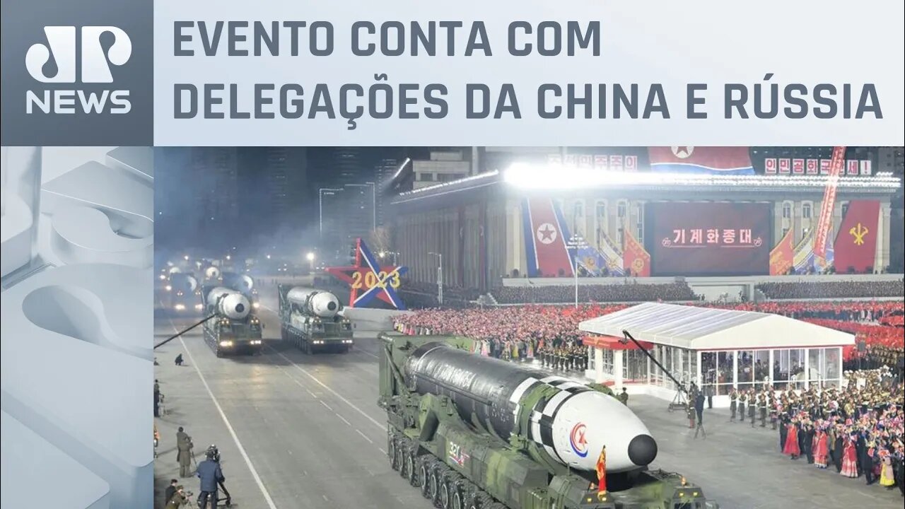 Coreia do Norte apresenta mísseis nucleares em desfile do ‘Dia da Vitória’