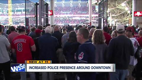 Surge in security at Indians playoff game following mass shooting in Las Vegas