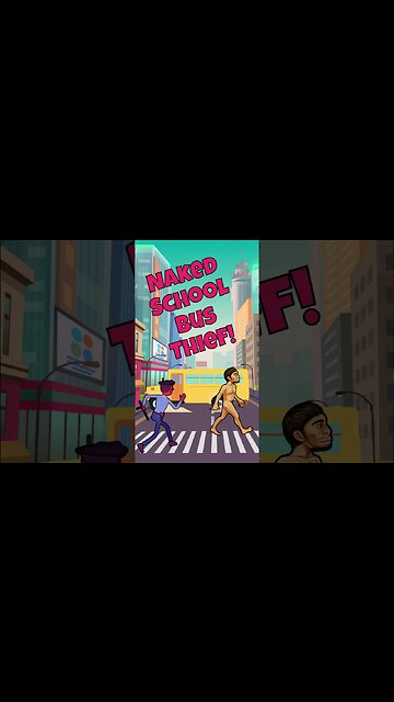 Man strips naked after leading chase with stolen school bus #shorts #news #newsupdate