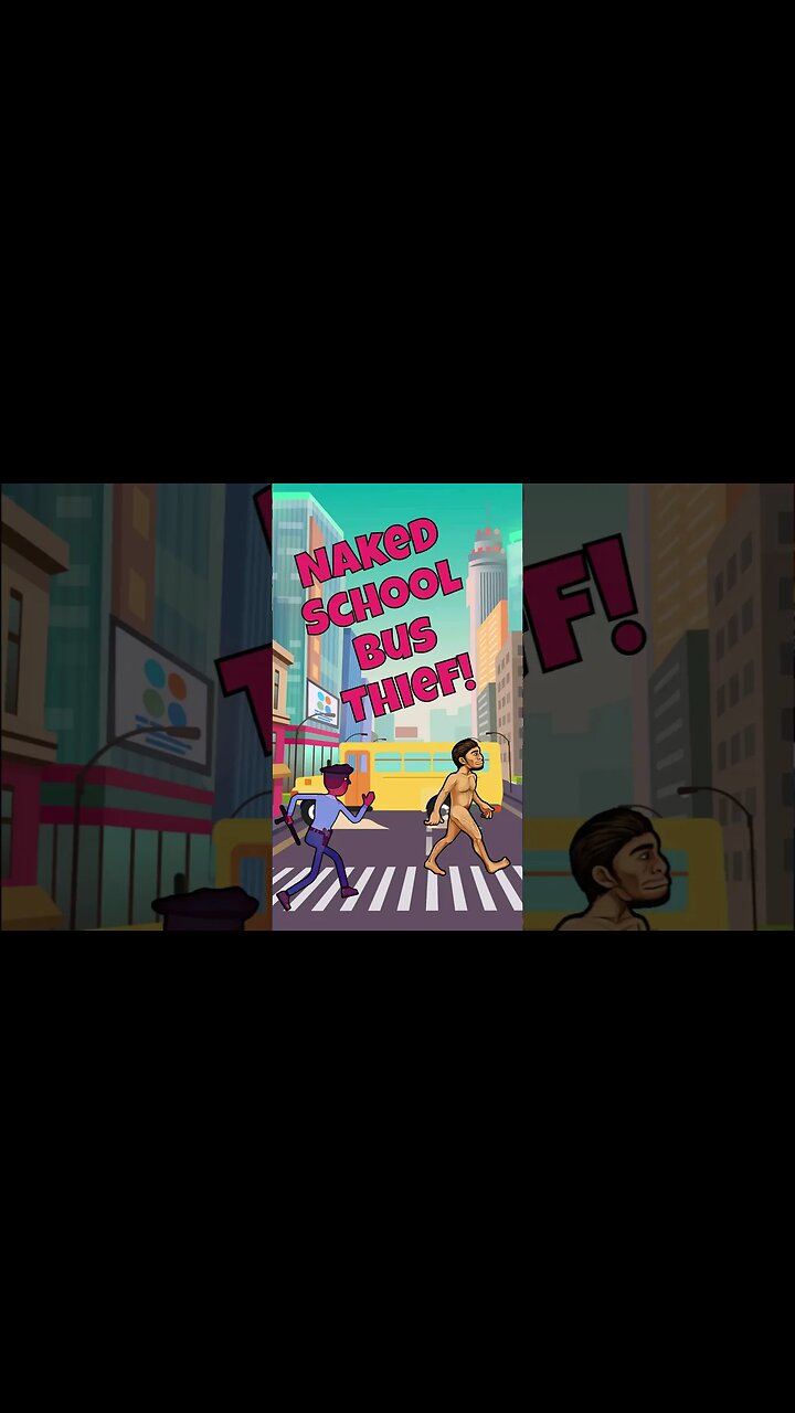 Man strips naked after leading chase with stolen school bus #shorts #news #newsupdate