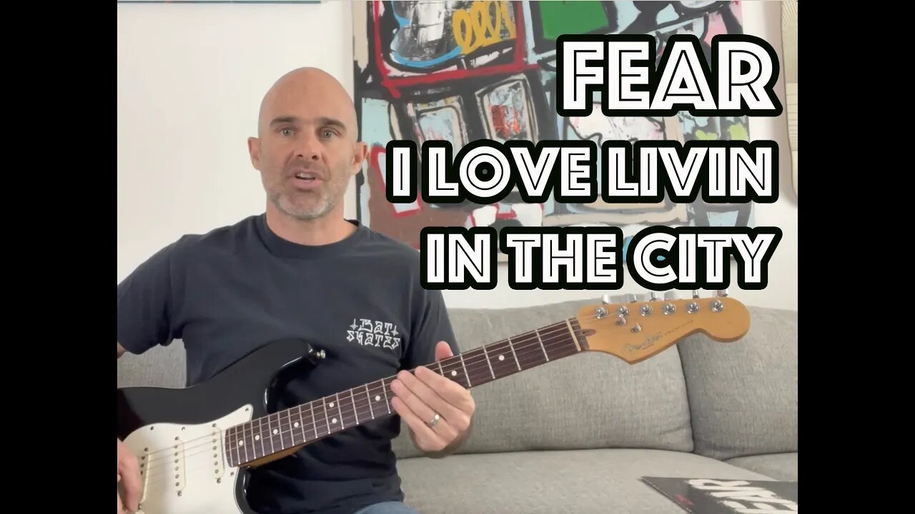 I Love Livin In The City Fear Guitar Lesson + Tutorial [WITH SOLO!]