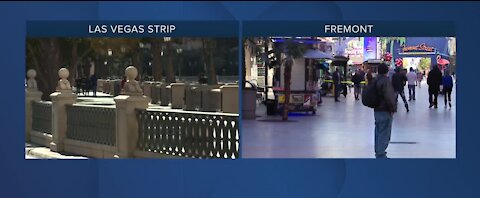 Vegas Strip and Fremont not packed with crowds for holidays