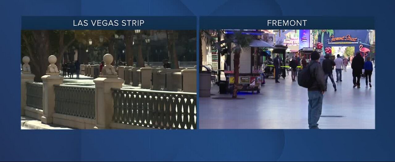 Vegas Strip and Fremont not packed with crowds for holidays