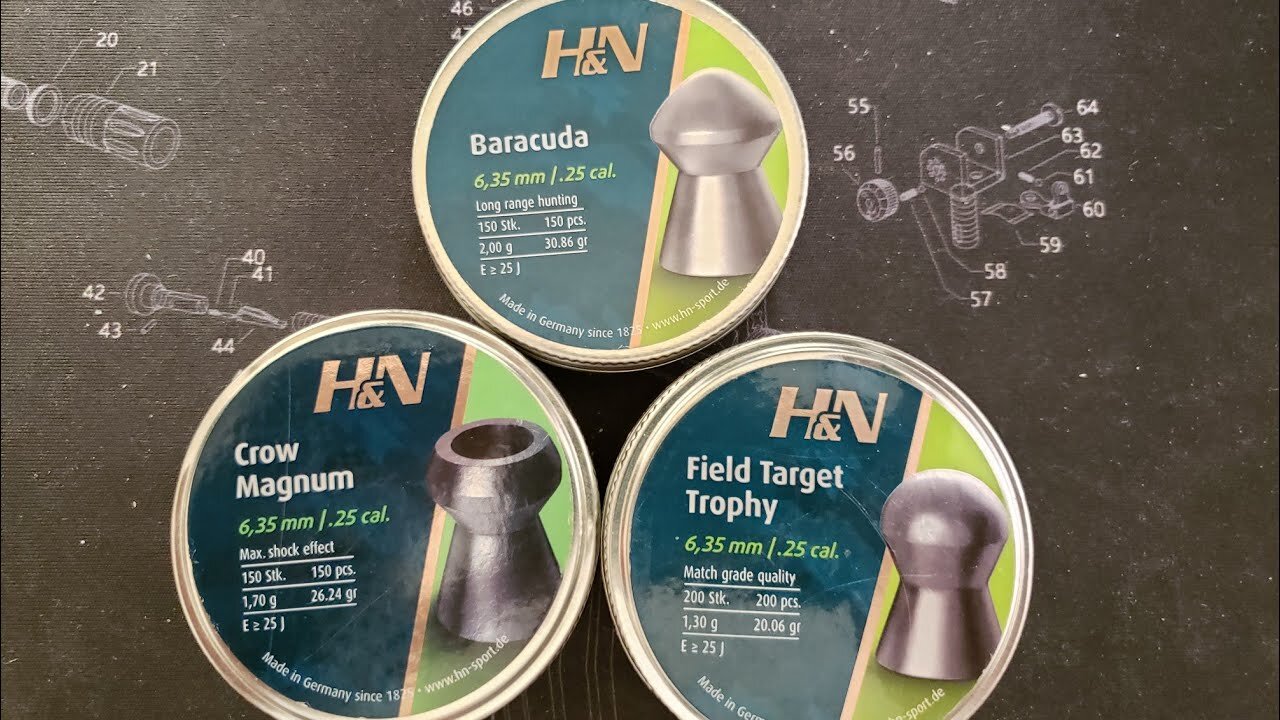 25 cal H&N Baracuda, Crow Magnum and Field Target Trophy velocity testing with power tuning