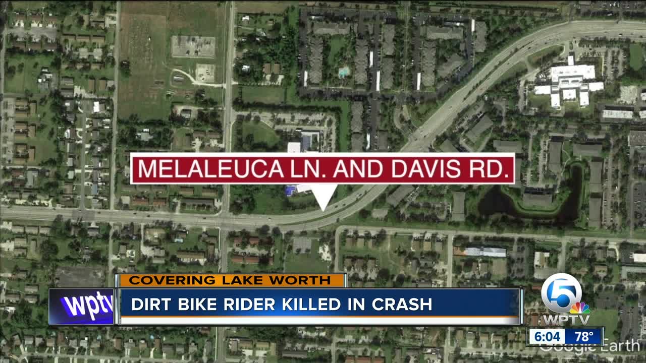 Driver of dirt bike dies in Lake Worth crash